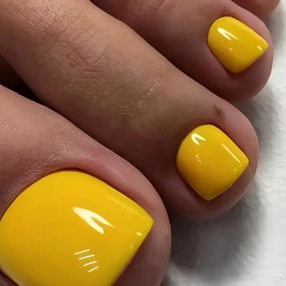 24 Pieces Fake Toe press on nails